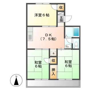 メゾン福島【202号室】の間取り