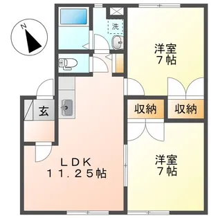 サンクレール【101号室】の間取り