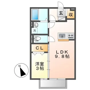セブン Ⅱ棟【2階】の間取り