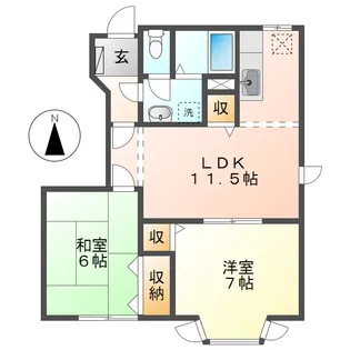 クレストールD【1階】の間取り