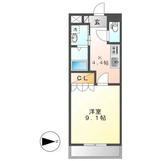 カントリードール【2階】の間取り