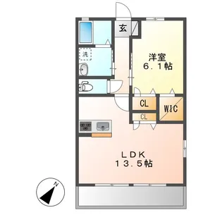 カビラA【1階】の間取り