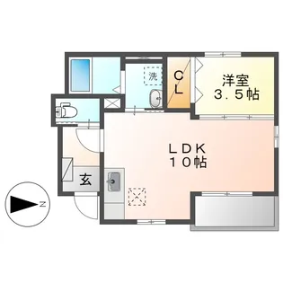 エスポワール真壁B【1階】の間取り