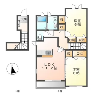 River Side 東祥B【2階】の間取り