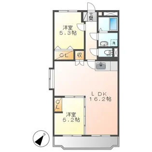 アンティム【1階】の間取り