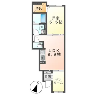 ウエストディオスⅢ【1階】の間取り