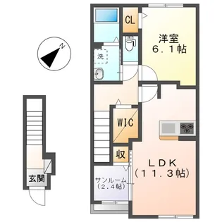 スペランツァⅡ【2階】の間取り