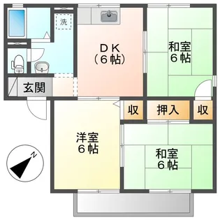 岡山県倉敷市児島田の口7丁目【アパート】の間取り