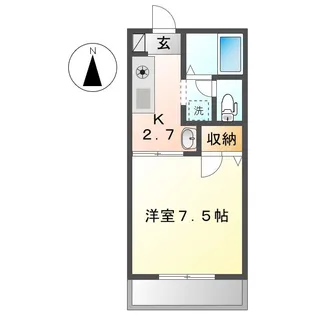岡山県倉敷市福田町浦田【アパート】の間取り