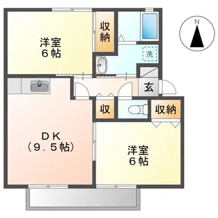 岡山県倉敷市大島【アパート】の間取り