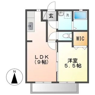 岡山県倉敷市大島【アパート】の間取り