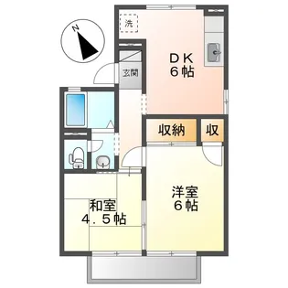 岡山県倉敷市亀山【アパート】の間取り