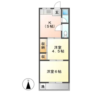 岡山県倉敷市川入【アパート】の間取り