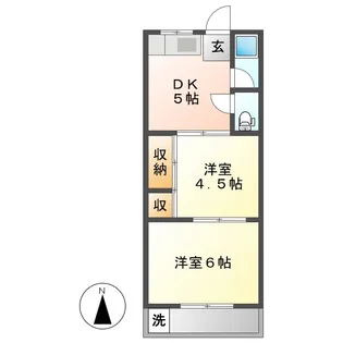岡山県倉敷市川入【アパート】の間取り