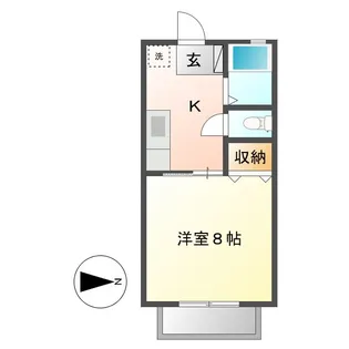 岡山県倉敷市下庄【アパート】の間取り
