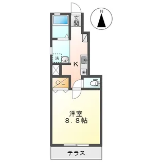 岡山県倉敷市八王寺町【アパート】の間取り
