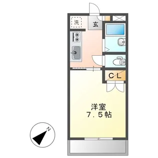 ノーブルパレス【1階】の間取り