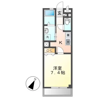 岡山県倉敷市藤戸町天城【アパート】の間取り