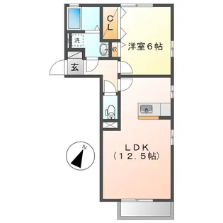 岡山県倉敷市連島町鶴新田【アパート】の間取り