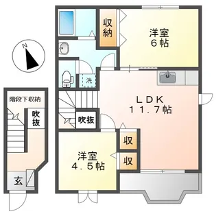 ハイムサンビレッジA【2階】の間取り
