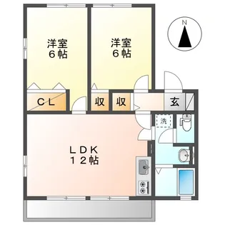 岡山県倉敷市帯高【アパート】の間取り