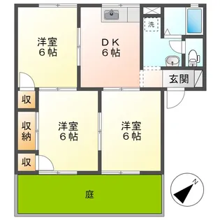 岡山県倉敷市福島【アパート】の間取り