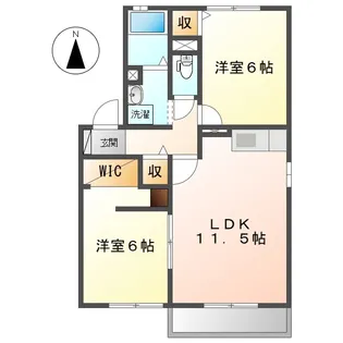 エステート21 A【2階】の間取り