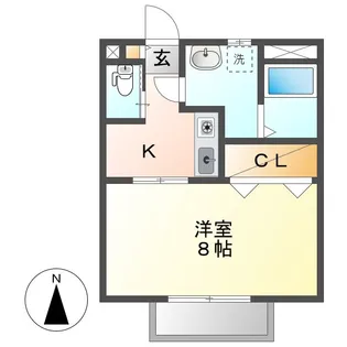 ミレニアムハイツ【2階】の間取り