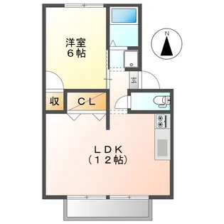 プレジール城の内ⅡA【1階】の間取り