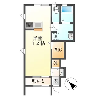 フラットB【101号室】の間取り
