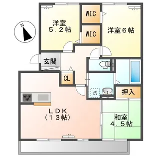 岡山県倉敷市広江2丁目【アパート】の間取り