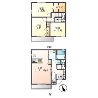岡山県倉敷市連島町連島【タウンハウス】の間取り