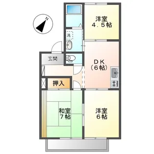 岡山県倉敷市児島下の町9丁目【アパート】の間取り