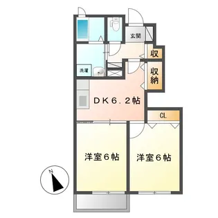 パラッツオ・クォーレC【1階】の間取り