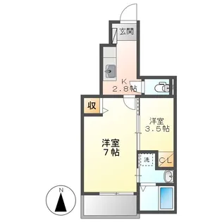 岡山県倉敷市安江【アパート】の間取り