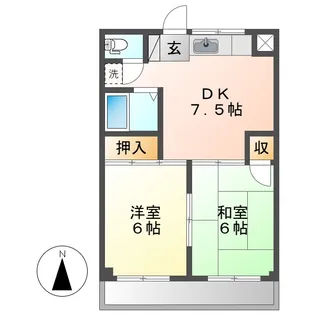 えきまえマンション【1階】の間取り