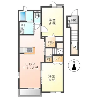 ノーブルプリムラ【2階】の間取り
