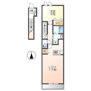 岡山県岡山市南区植松【アパート】の間取り