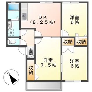 岡山県倉敷市菰池3丁目【アパート】の間取り