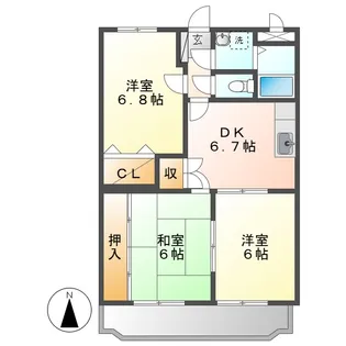 プリムローズコート【302号室】の間取り