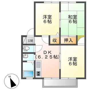 岡山県倉敷市児島味野4丁目【アパート】の間取り