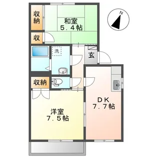 サンライン川入A【2階】の間取り