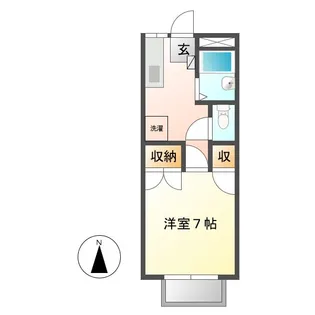 岡山県岡山市北区小山【アパート】の間取り