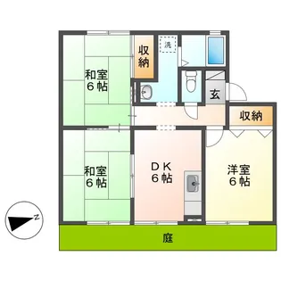 岡山県倉敷市児島阿津1丁目【アパート】の間取り