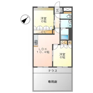 岡山県倉敷市連島町鶴新田【アパート】の間取り
