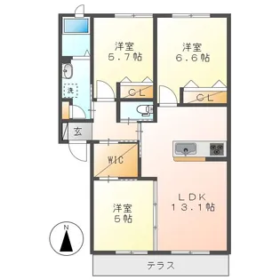 グランマストティアラ B【1階】の間取り