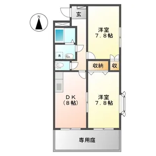 アメニティガーデン【102号室】の間取り