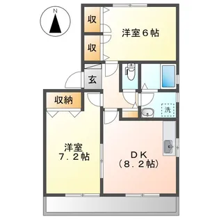 岡山県倉敷市大内【アパート】の間取り
