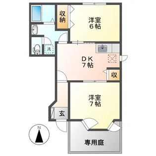 岡山県倉敷市茶屋町【アパート】の間取り