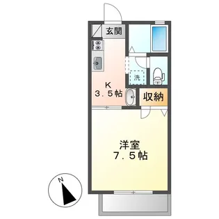 岡山県倉敷市茶屋町【アパート】の間取り